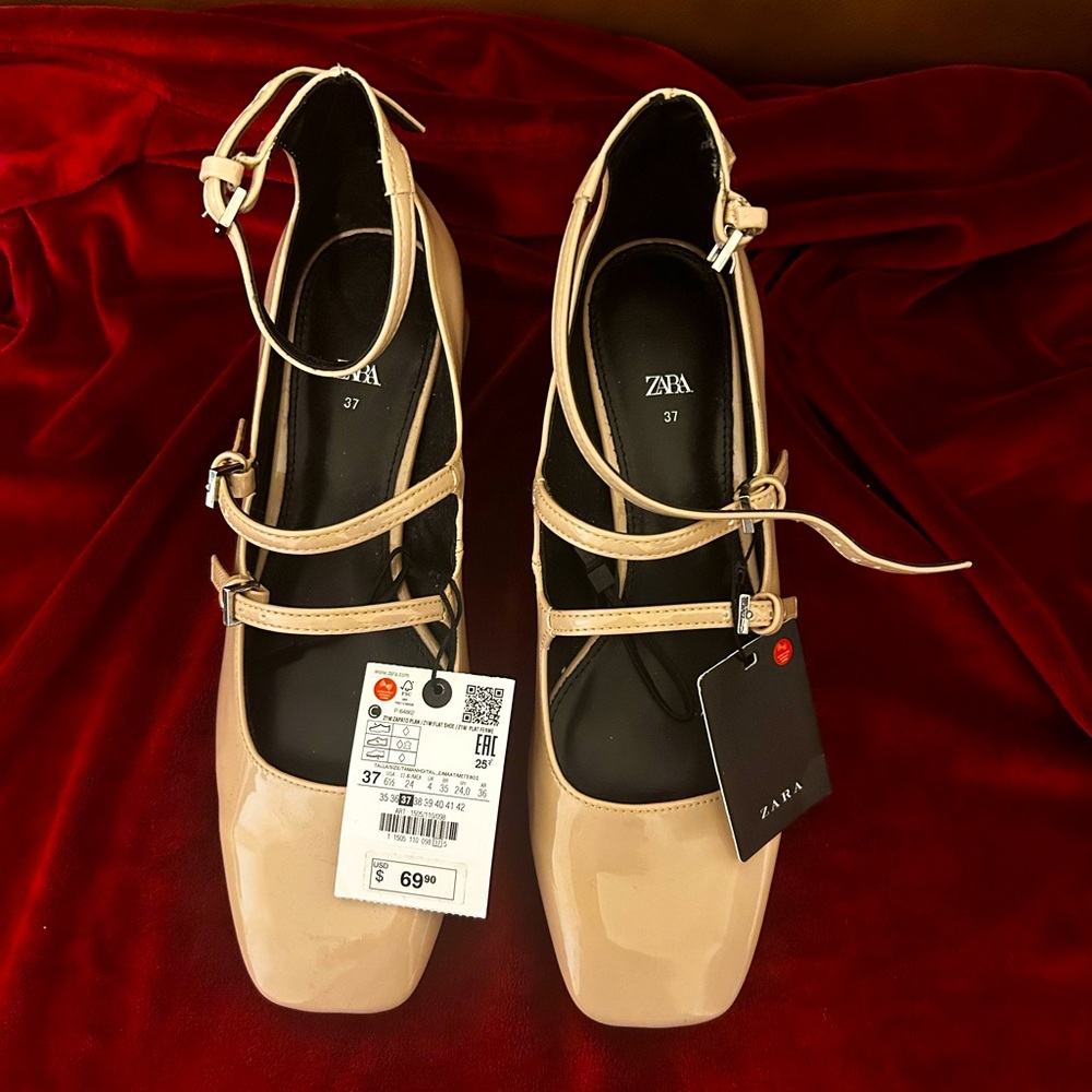 Zara Women's Beige Strappy Heels